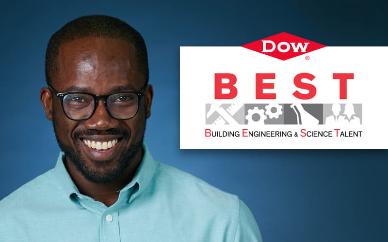 UD graduate student Elvis Ebikade selected to participate in the highly competitive event hosted by Dow Chemical